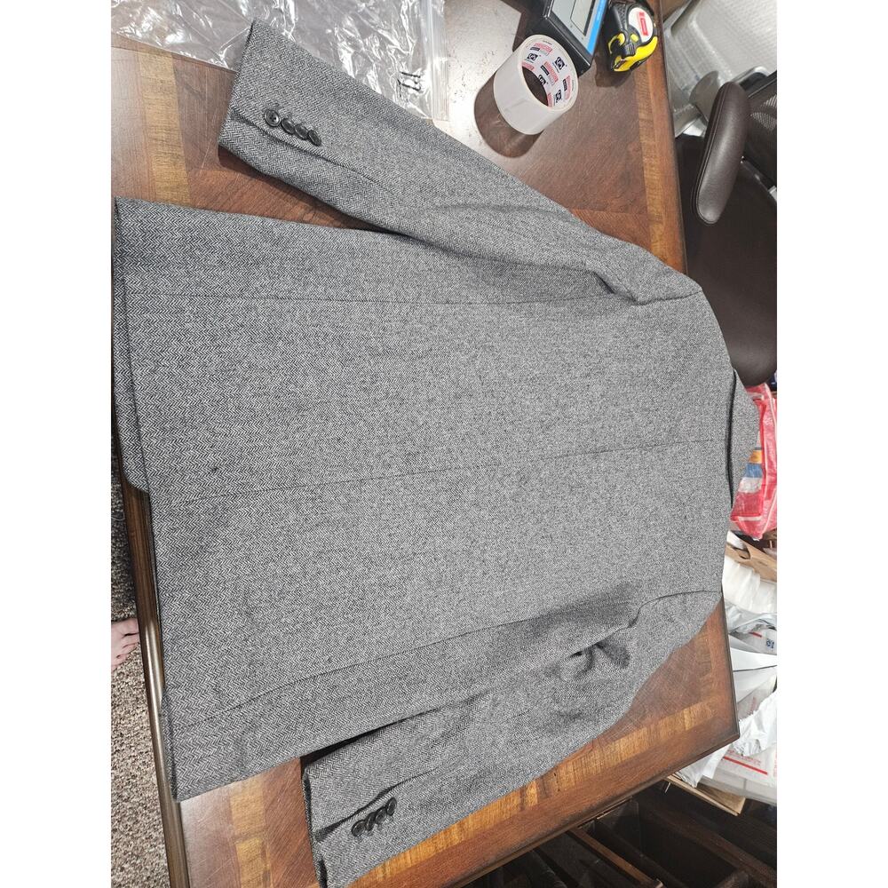 Everlane The Oversized Blazer Women’s 4 Gray Herringbone Wool Blend Longline - Picture 4 of 6